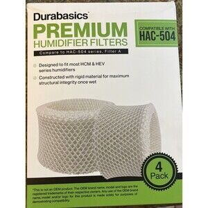 4 Pack of Premium Humidifier Filters HAC-504, HAC-504AW & Honeywell Filter A